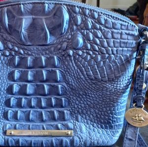 Brahmin Blue Mini Melbourne crossbody/shoulder purse with great storage